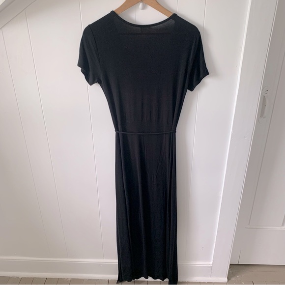 Black maxi wrap dress - Picture 3 of 4